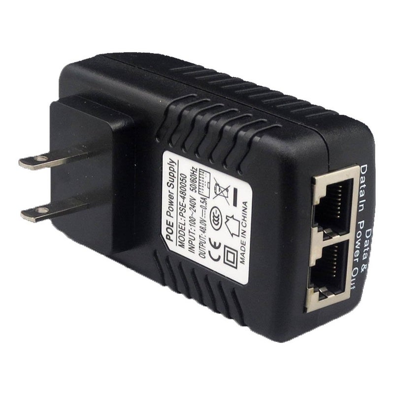 ANVISION 2-Pack 48V 0.5A PoE Power Adapter Supply Injector Ethernet, IEEE 802.3af Compliant, 10/100Mbps, for IP Voip Phones Cameras AP and More - Image 2